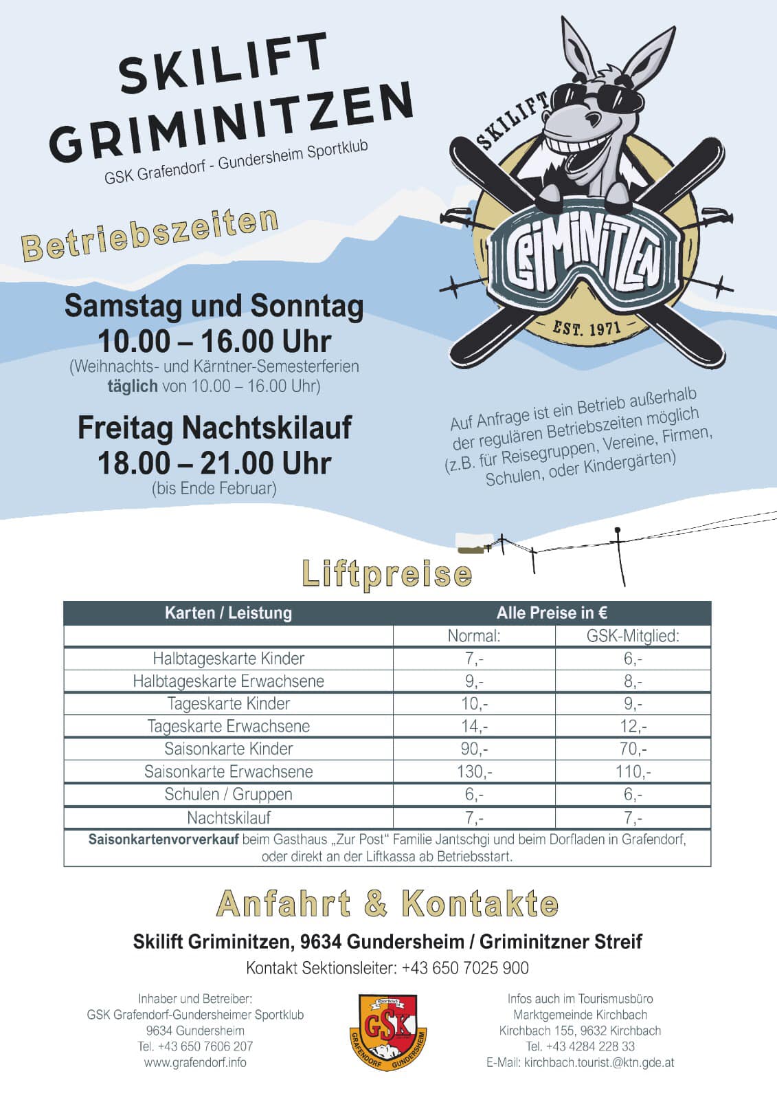 Skilift Griminitzen 2024/25