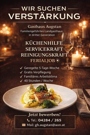 Gasthaus Augstan Stellenausschreibung